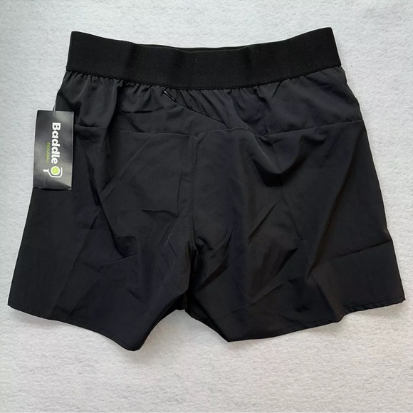 Baddle Women's 3 Inch Inseam Split Pickleball Short Black- Small Inner Brief - Picture 2 of 8